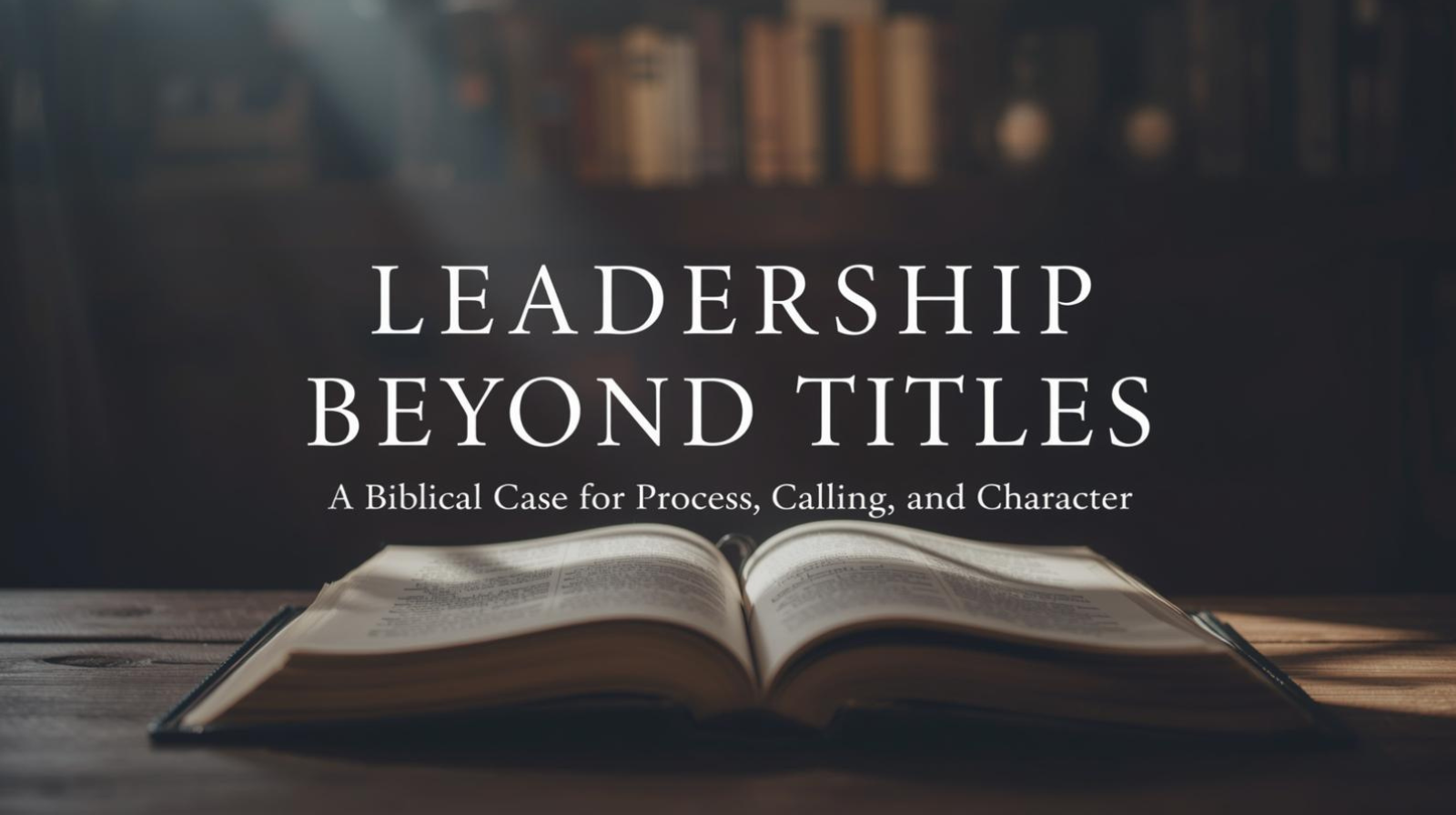 Leadership Beyond Titles: A Biblical Case for Process, Calling, and Character