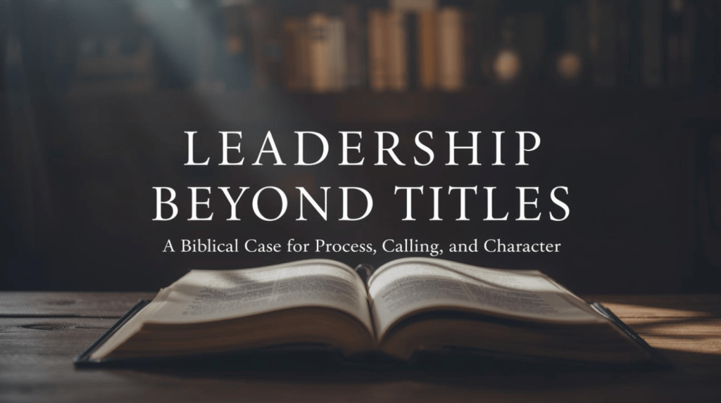 Leadership Beyond Titles: A Biblical Case for Process, Calling, and&nbsp;Character