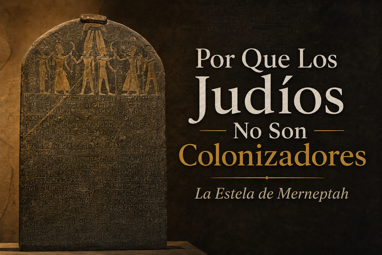 Por qué los Judíos No Son Colonizadores: La Estela de Merneptah